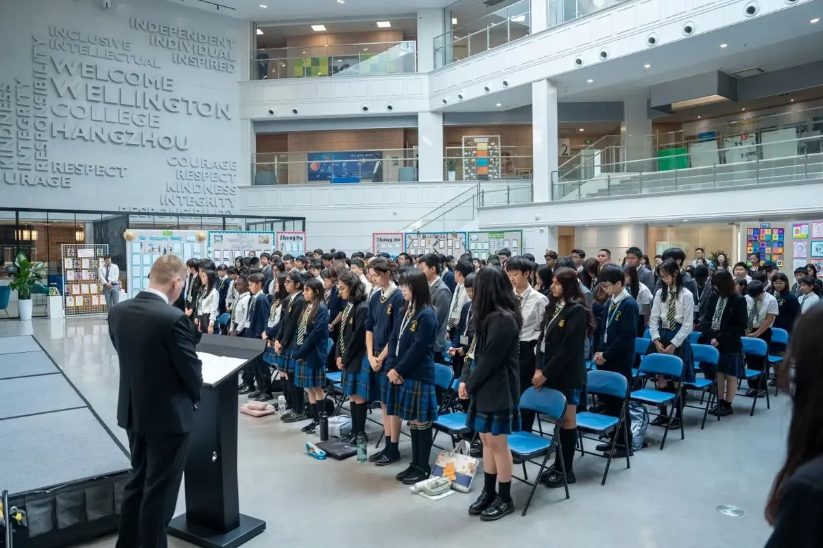 Wellington Pupils Honour Armistice Day with Silence